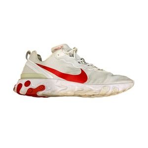 Nike Men's React Element 55 Running Sneakers Shoes White Red Size 14 BQ6167-102